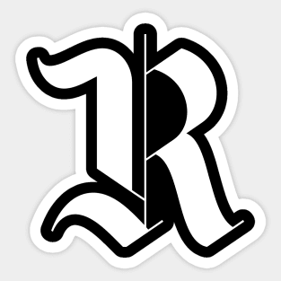 R Gothic calligraphy Sticker